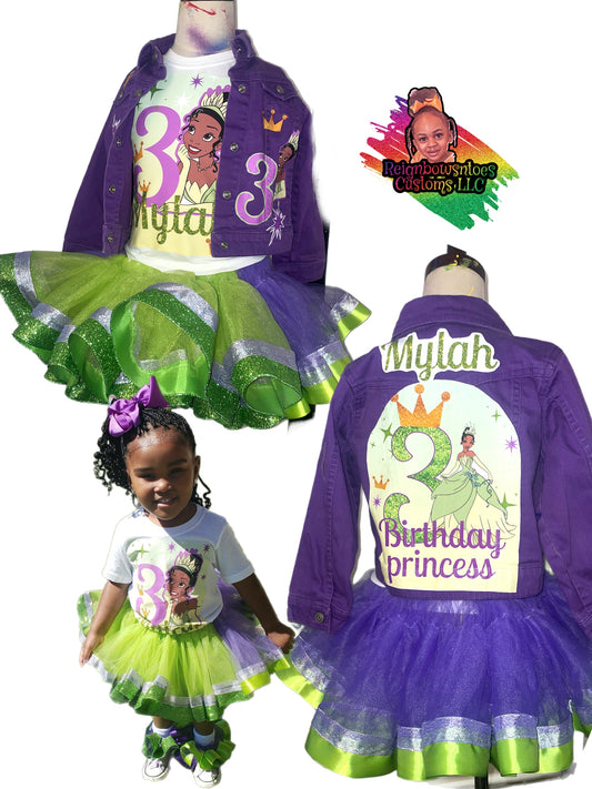 Princess tiana tutuset - princess and the frog birthday outfit