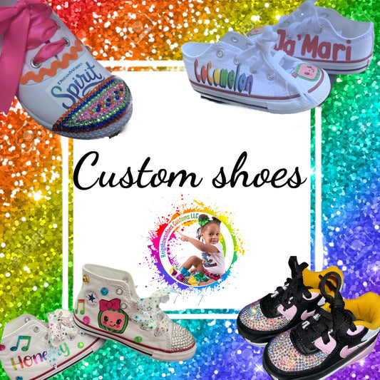 customized bling tennis shoes. theme of your choice - ReignBowsNtoes