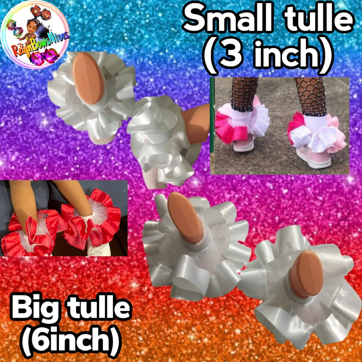 multicolor tutu socks (less tulle) - ReignBowsNtoes