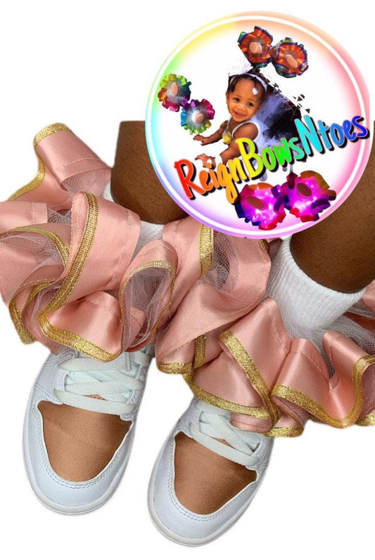 Rose gold tutu socks - ReignBowsNtoes