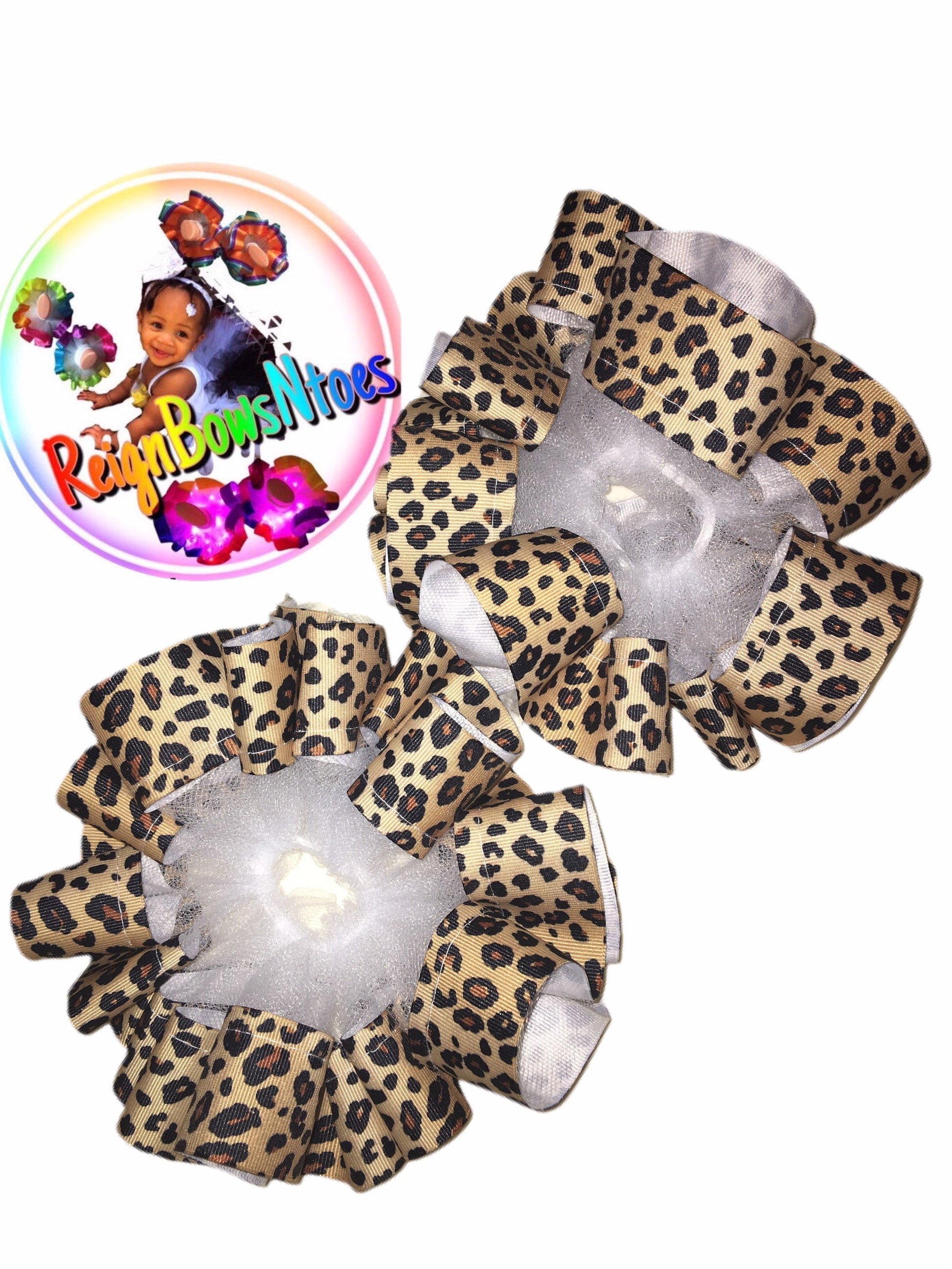 Leopard print Tutu socks - ReignBowsNtoes