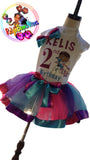 custom ribbon trim tutu set - ReignBowsNtoes