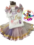 custom ribbon trim tutu set - ReignBowsNtoes