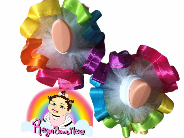 Rainbow socks -tutu socks- multicolored socks - ReignBowsNtoes