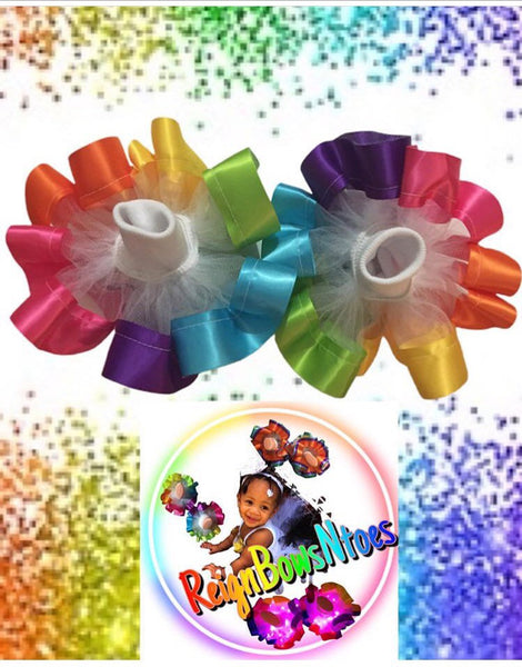 Rainbow socks -tutu socks - ReignBowsNtoes