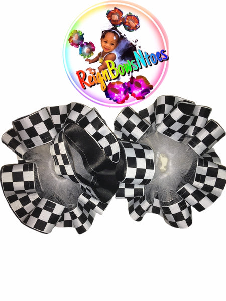 checkerboard Tutu socks - ReignBowsNtoes