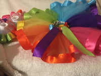 Rainbow Ribbon Trimmed tutu - ReignBowsNtoes