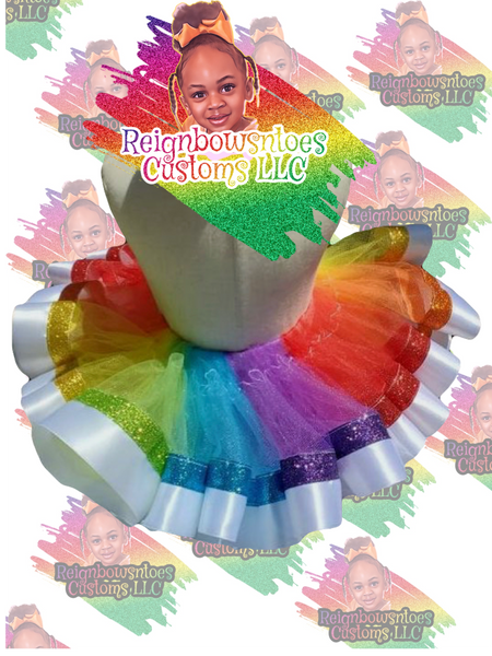 Glitter rainbow tutu - ReignBowsNtoes